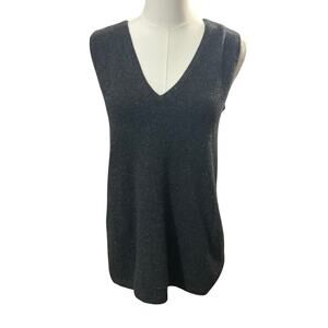 Pure Amici 100% cashmere sweater vest medium career fall luxury soft Layerable